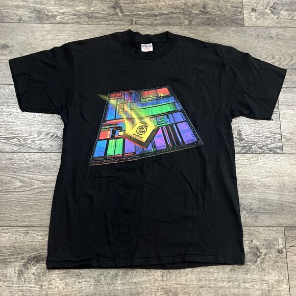 Vintage 90s Intel Inside Pentium Processor Tech Tee Shirt Oneita Tag Black Large